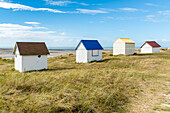Beach huts, Gouville-sur-Mer, Normandy, France, Europe