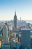 Manhattan Skyline und Empire State Building, New York City, Vereinigte Staaten von Amerika, Nordamerika