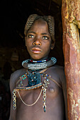Very pretty Himba girl, Kaokoland, Namibia, Africa