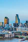 Skyline of the City of London, Tower 42, formerly Nat West Tower, and the Cheesegrater, London, England, United Kingdom, Europe