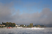 Rheinfähre bei Linz am Rhein, Unterer Mittelrhein, Rheinland-Pfalz, Deutschland, Europa