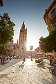 Kirchturm Girallda an der Kathedrale , Sevilla, Andalusien, Spanien, Europa
