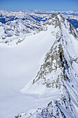 Blick auf Kuchelmooskees und Wildgerlosspitze, von der Reichenspitze, Zillertaler Alpen, Tirol, Österreich