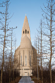 The largest church building in Iceland, the Hallgrimskirkja, Reykjavik, Iceland, Europe