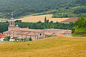 Monasterio de San Millan de Yuso, Kloster, Parador, Hotel, bei Santo Domingo de la Calzada, Camino Frances, Jakobsweg, Camino de Santiago, Pilgerweg, UNESCO Welterbe, europäischer Kulturweg, La Rioja, Nordspanien, Spanien, Europa