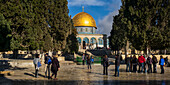 'Tourists at the Temple Mount; Jerusalem, Israel'