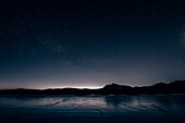 Nacht am Abraham Lake, Abraham Lake, Jasper Nationalpark, Alberta, Kanada, Nordamerika