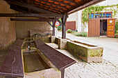 ' Historic washing trough ; PerlSehndorf , Wine district , Saarland , Germany , Europe'