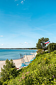 Blick auf den Strand, Sierksdorf, Lübecker Bucht, Ostsee, Schleswig-Holstein, Deutschland