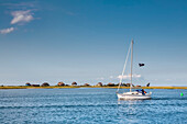 View towards Graswarder peninsula, Heiligenhafen, Baltic coast, Schleswig-Holstein, Germany