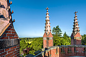 Blick vom Hessensteinturm, Panker, Holsteinische Schweiz, Ostsee, Schleswig-Holstein, Deutschland