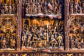Holzschnitzerei am Bordesholmer Altar, Dom, Schleswig, Schlei, Ostsee, Schleswig-Holstein, Deutschland