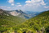 Rugged interior of the east coast of Sardinia, Italy, Europe