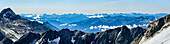 Panorama der Sarntaler Alpen und Dolomiten, vom Wilden Freiger, Wilder Freiger, Stubaier Alpen, Tirol, Österreich