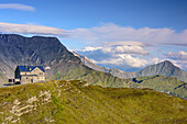 Hut Hagener Huette, Tauern ridgeway, High Tauern range, Salzburg, Austria