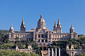 Palau Nacional (Museu Nacional d'Art de Catalunya), Montjuic, Barcelona, Katalonien, Spanien, Europa