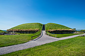 Knowth, Jungsteinzeit Durchgangsgrab, UNESCO Weltkulturerbe, prähistorisch Bru na Boinne, Tal des Flusses Boyne, County Meath, Leinster, Irland, Europa