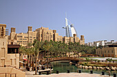 The Madinat Jumeirah Hotel canal, Dubai, United Arab Emirates, Middle East