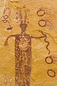 Leiter des Sinbad-Piktogramm-Panels, San Rafael Swell, Utah, Vereinigte Staaten von Amerika, Nordamerika