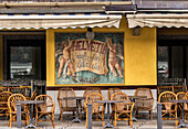 ein kleines Café in Tremezzina, Como Bezirk See Como, Lombardei, Italien, Europa