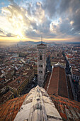 Florence, Tuscany, Italy, Panoramic view of Florence from the Cupola del Brunelleschi