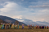 Alpine carnival coumba freida, Aosta valley, Gignod, Italy