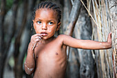 Portrait of a Mbunza little girl, Mbunza Living Museum, Kavango region, Namibia