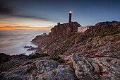 Cabo Vilan, Camarinas, A Coruna Bezirk, Galicien, Spanien, Europa, Blick auf Cabo Vilan Leuchtturm