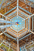 Inner detail in the Wilhelm Swarovski observation tower at Grossglockner, Kaiser-Franz-Josef-Hoehe, Austria