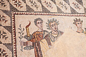 Antike römische Mosaiken in der archäologischen Stätte der Villa Romana del Casale Piazza Armerina Provinz Enna Sizilien Italien Europa