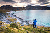 Haukland Strand, Lofoten Inseln, Norwegen
