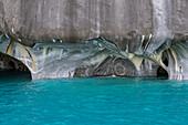 Catedral del Marmol known as Marble caves close to Puerto Rio Tranquilo, General Carrera Province, Chile