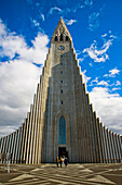 Hallgrimskirkja Kirche in der Innenstadt von ReykjavÃk, Island