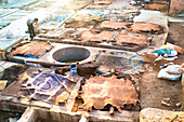 Animal Hides Drying At The Leather Tanneries In Bab Debbagh In The Medina