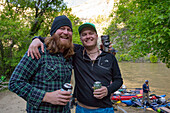 Two Rafters Having Fun At The Edge Of Yampa And Green River