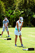 Golf players, Bali, Indonesia