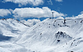 Bahn auf den Piz Val Gronda, Skiarea von Ischgl, Winter in Tirol, Österreich