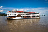 Ayeyarwady (Irrawaddy) river cruise ship Anawrahta (Heritage Line), Katha, Sagaing, Myanmar