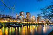 France, Paris, Beaugrenelle district, nighttime