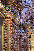 Mexiko, Bundesstaat Michoacan, Morelia, Detail des Kirchenschiffs der Wallfahrtskirche Nuestra Senora de Guadalupe, 17. Jahrhundert, Unesco-Weltkulturerbe