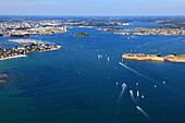 France, Brittany, Morbihan. Lorient. Aerial view.