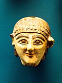 Terracotta head, Cypriot culture 700-500 BC