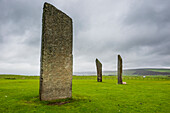 The Standing Stones of Stenness, UNESCO World Heritage Site, Orkney Islands, Scotland, United Kingdom, Europe