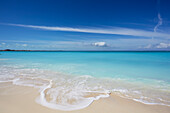 The sands of Grace Bay, the most spectacular beach on Providenciales, Turks and Caicos, in the Caribbean, West Indies, Central America
