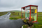 Unusual Bobby's Bus Shelter, Unst, Shetland Islands, Scotland, United Kingdom, Europe
