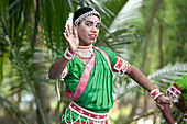 Young boy performing Gotipua dance, the traditional folk dance of Odisha inspired by Hindu gods, Lords Jagannath and Krishna, Odisha, India, Asia