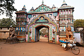 Entrance to Joranda Gadhi monastery worshipping the supreme lord where Joranda, Natima and Patna villages meet, Odisha, India, Asia
