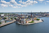 Blick auf Riddarholmen Town Hall Tower, Stockholm, Schweden, Skandinavien, Europa