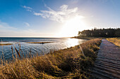 Sonnenaufgang Wattseite in der Bucht von Munkmarsch auf der Insel Sylt, Sylt, Schleswig-Holstein, Norddeutschland, Deutschland