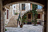 'Backyard or Patio in the  old city of Palma, Palma de Mallorca; Balearic Islands; Spain; Europe'